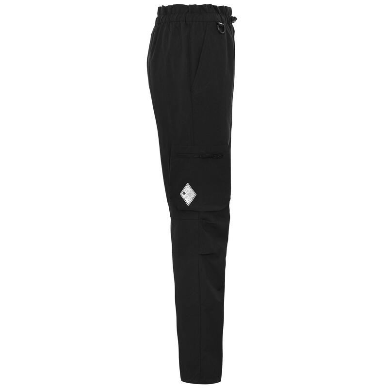 kappa pantaloni da donna in poliestere nero da cardio training