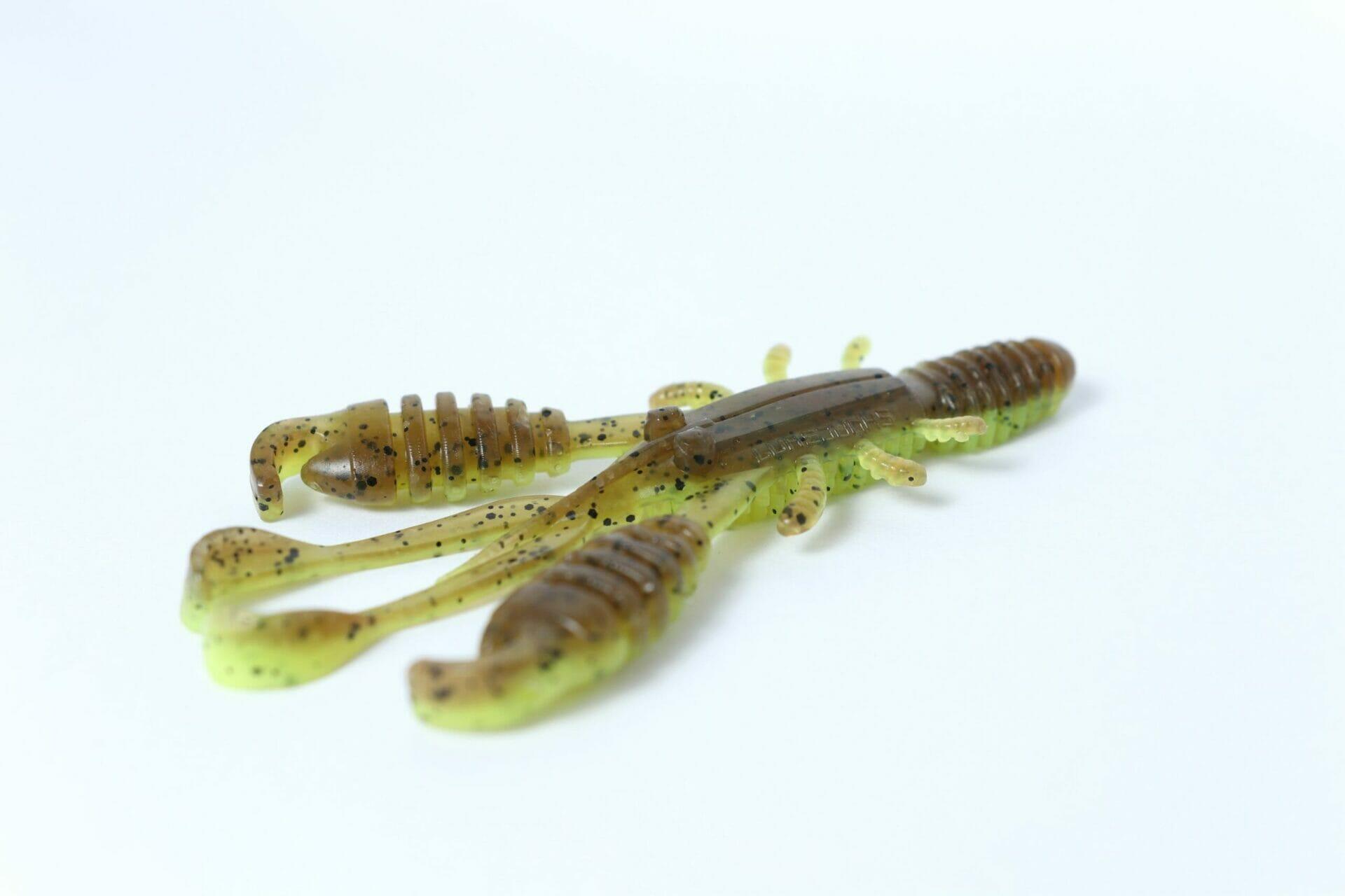 LURE JUNKS Softbaits - D-Craw - 10,2cm - Green Pumpkin Chartreuse