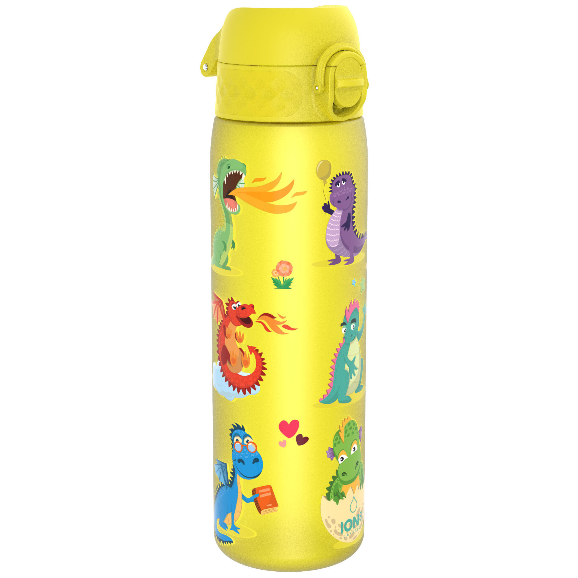 ION8 Leak Proof Slim Water Bottle, Recyclon™, Dragons, 500ml (18oz)