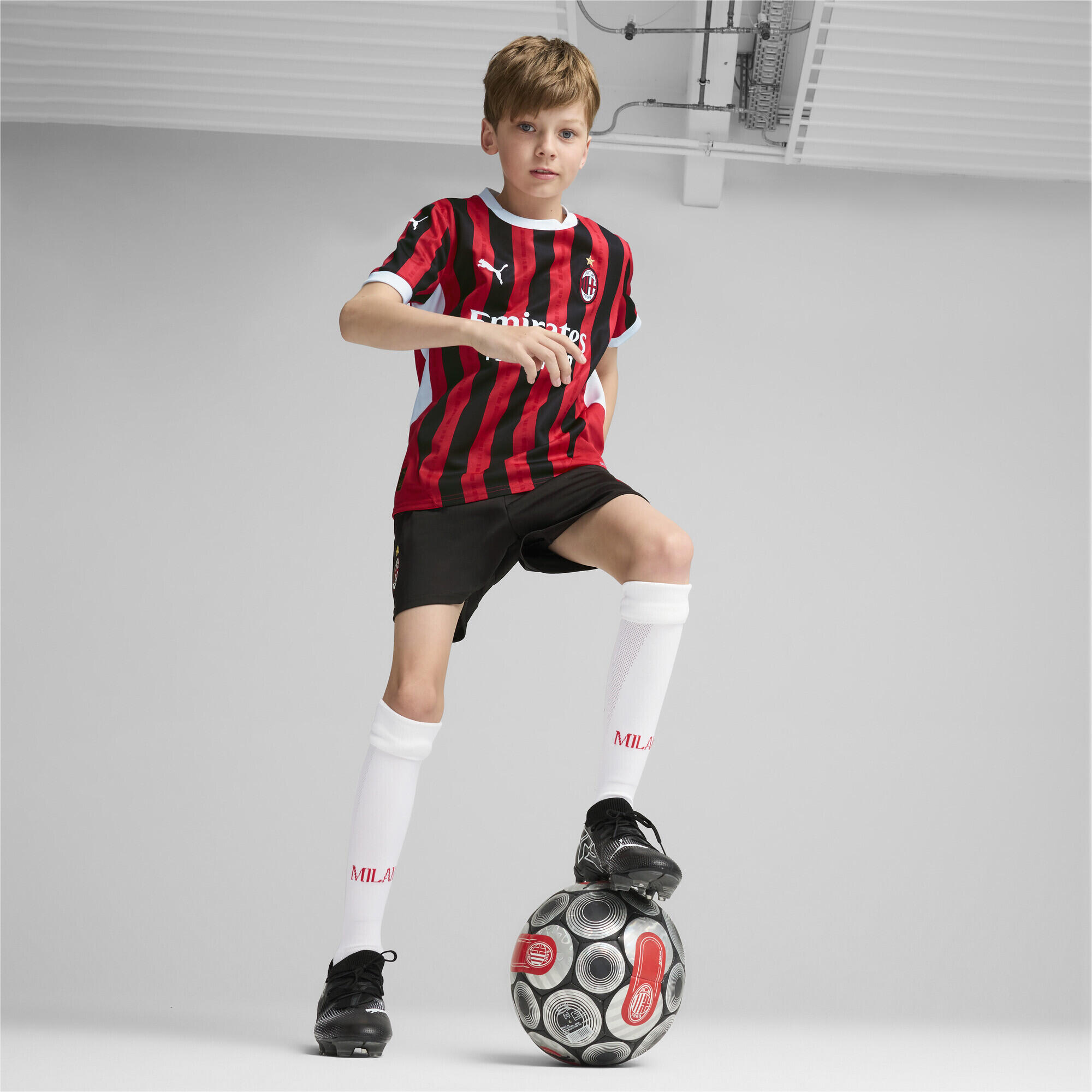Shorts AC Milan 24/25 per ragazzi PUMA Black 4/7