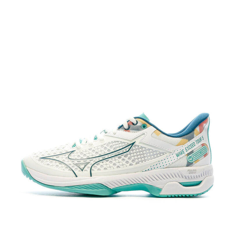 Chaussures de tennis Femmes Mizuno De Wave Exceed Tour 5 Blanc