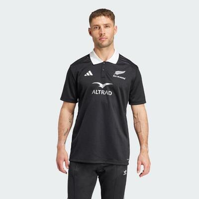 All blacks aeroready rugbyshirt met korte mouwen