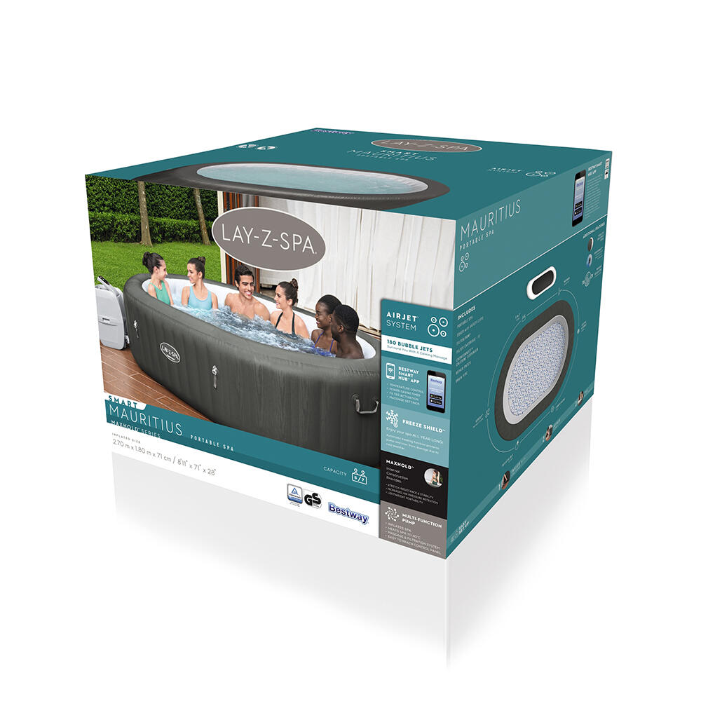 Lay-Z-Spa Spa gonflable Mauritius Smart  AirJet 5 à 7 personnes 5/7