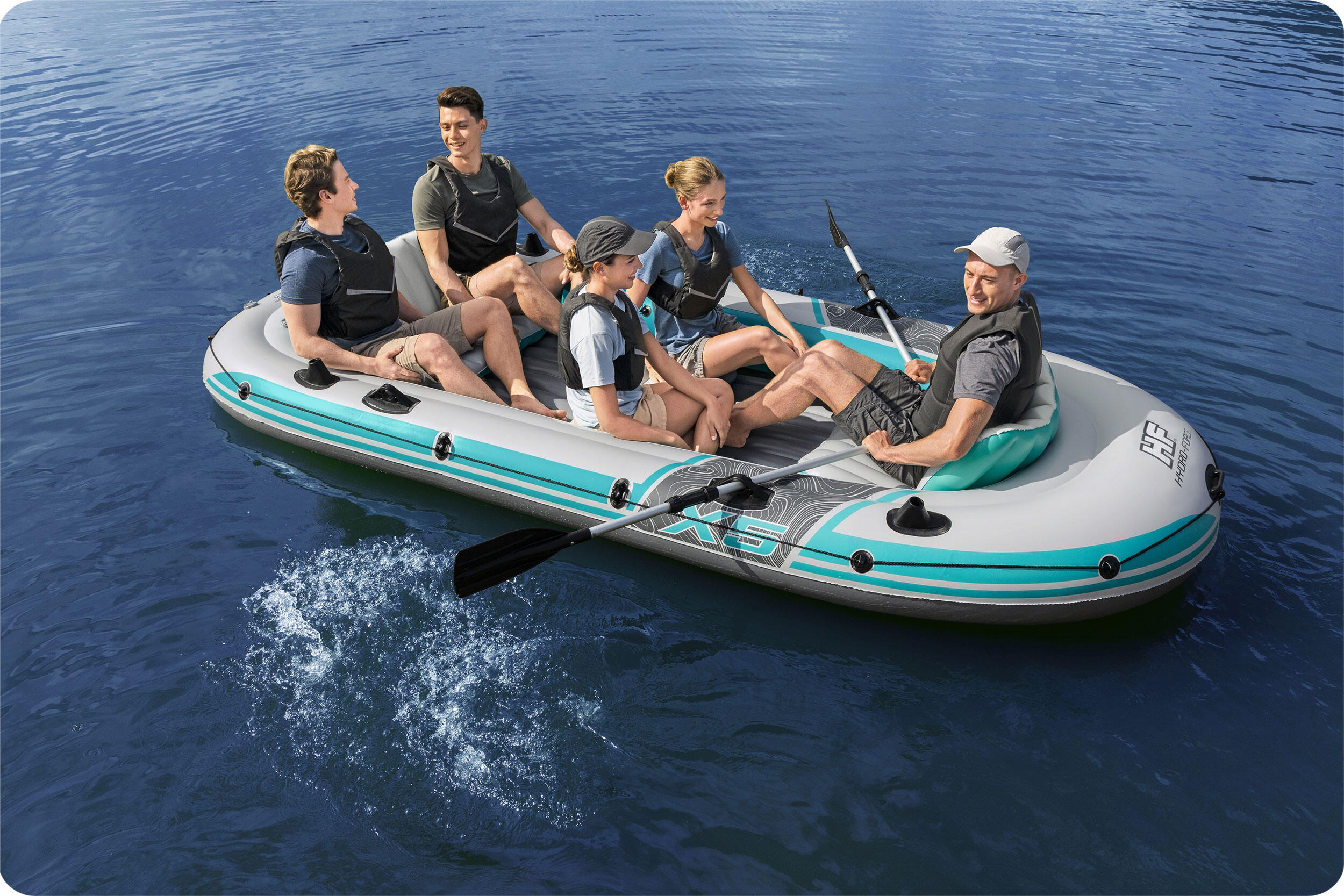 Bateau gonflable pêche en bateau - Ad Venture Elite X5 blanc 4/7
