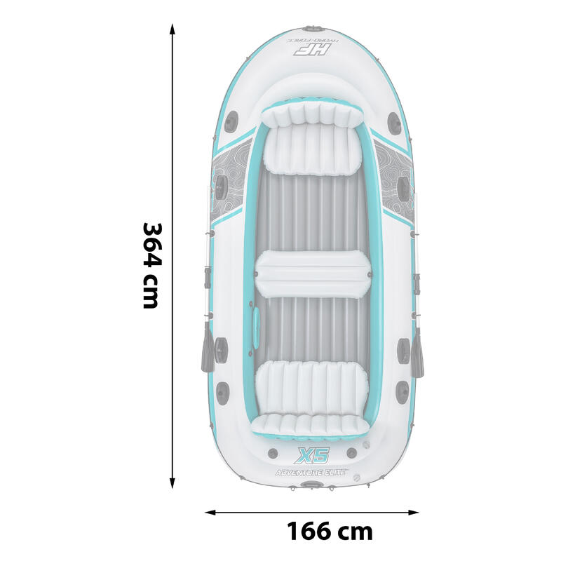 Hydro-Force Bateau raft gonflable 5 plac es Adventure Elite 3,64 m