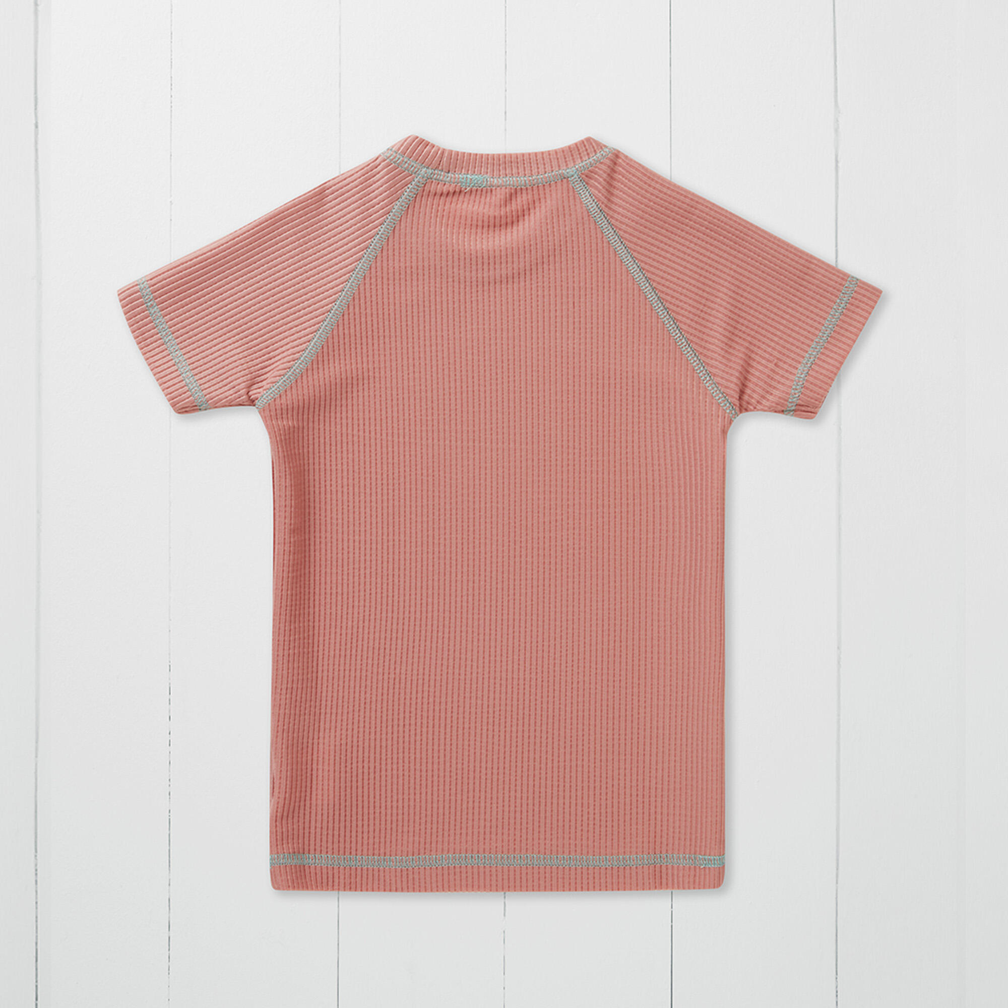 Rose Ribbed Kids Rash Vest 2/3