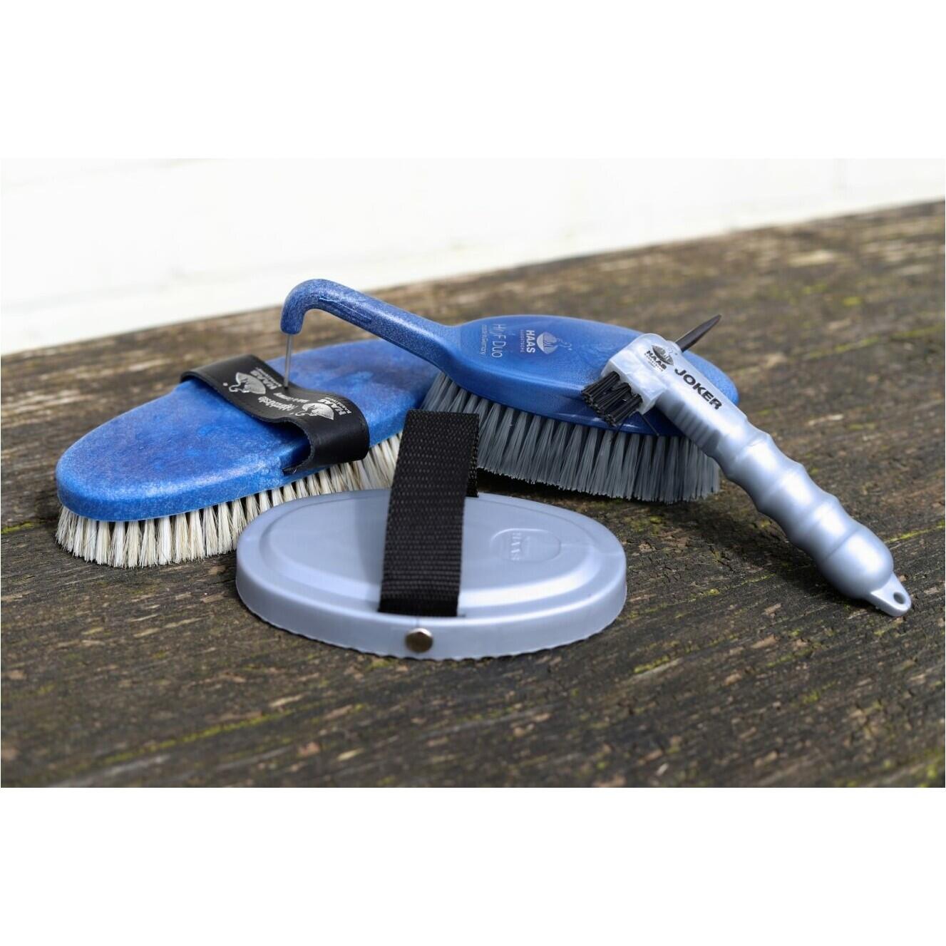 Brosse d'équitation Haas Duo Azzuro 3/5