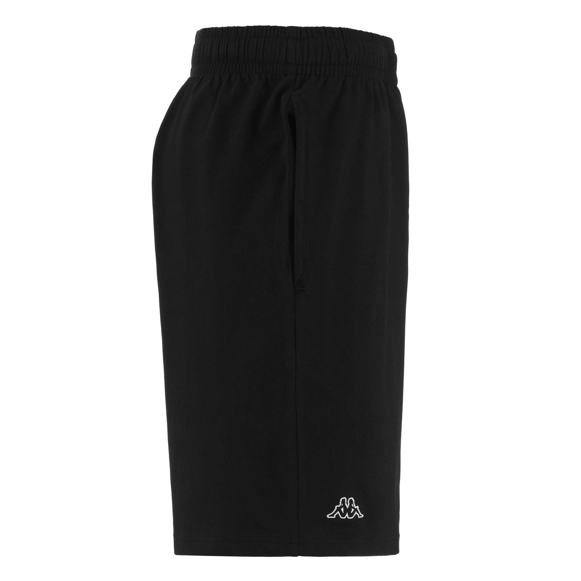 kappa pantaloncini da uomo in cotone nero da fitness 2/7