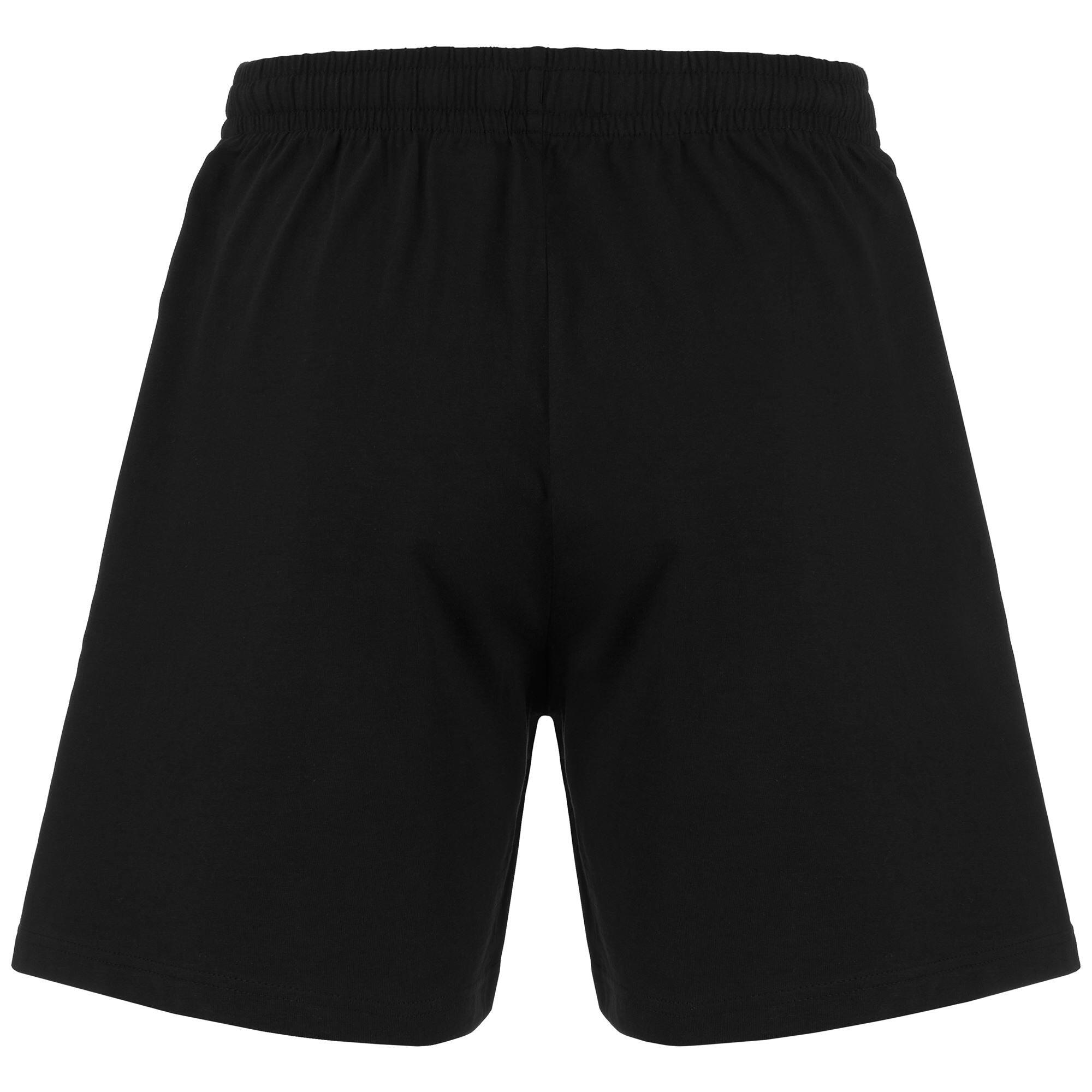 kappa pantaloncini da uomo in cotone nero da fitness 3/7