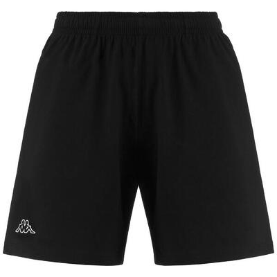 kappa pantaloncini da uomo in cotone nero da fitness