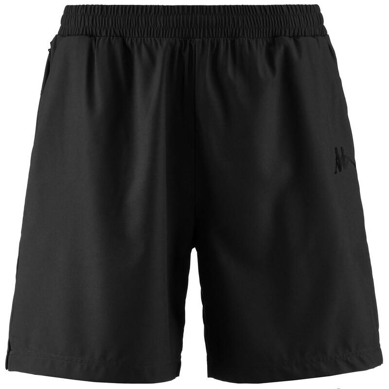 kappa pantaloncini da uomo in poliestere nero da cardio training