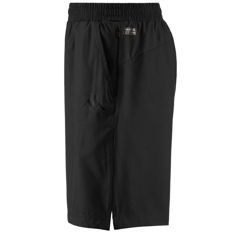 kappa pantaloncini da uomo in poliestere nero da cardio training