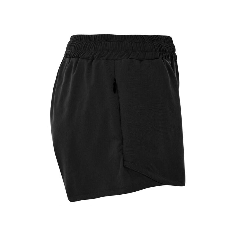 kappa pantaloncini da donna in poliestere nero da fitness