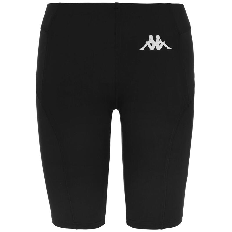 kappa pantaloncini da donna in poliestere nero da cardio training