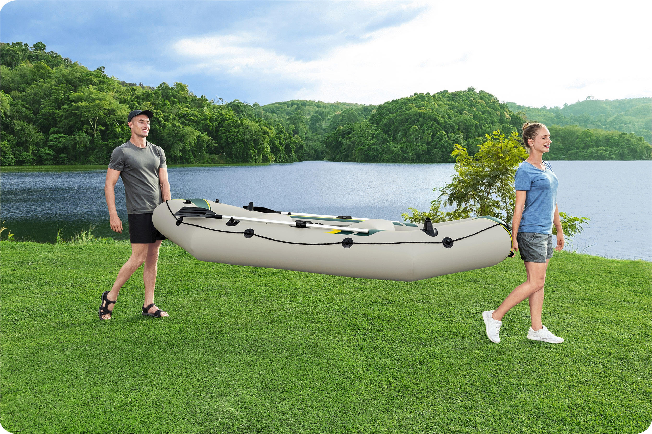 Hydro-Force Schlauchboot Komplett-Set Ra nger Elite X3 295 x 130 x 46 cm 7/7