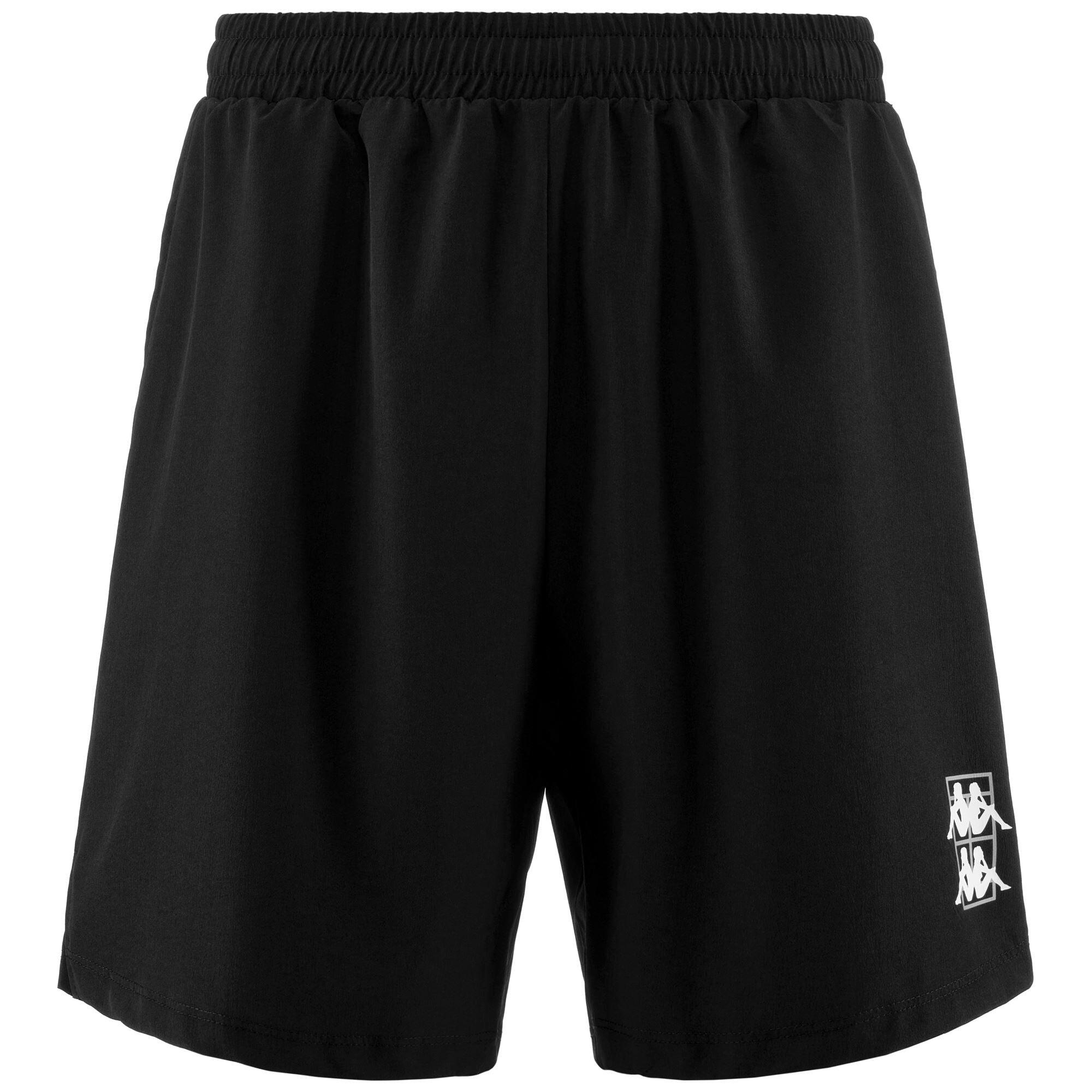 KAPPA pantaloncini da uomo in poliestere nero da padel