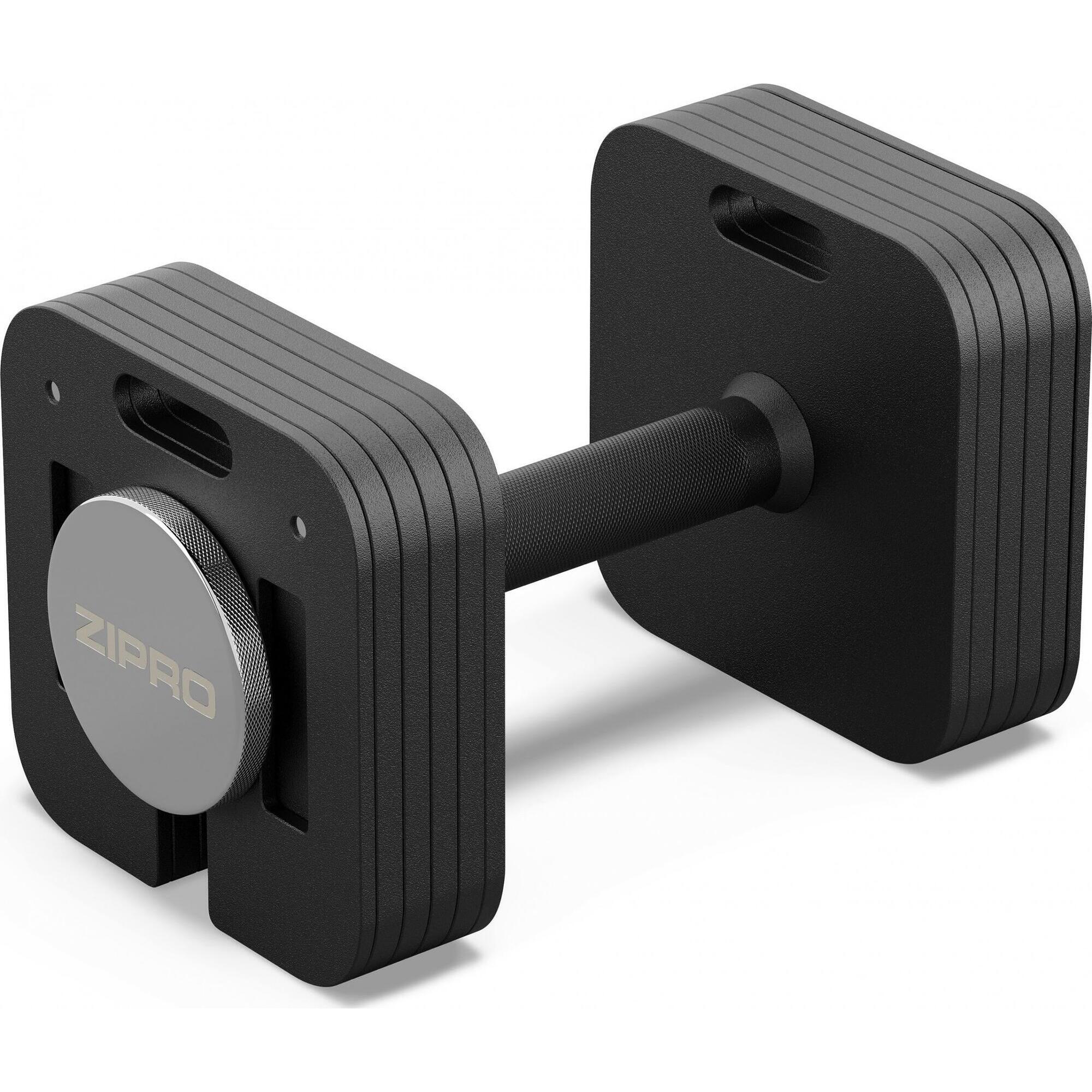 Zipro - Haltère Avec Poids Réglable Zipro Square - Haltères Reglable - Noir - 24 Kg - Decathlon