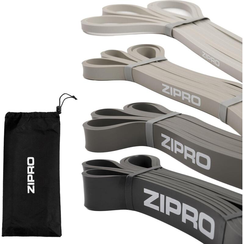 Elastiques Zipro PowerBand de différents niveaux de résistance en lot de 4.