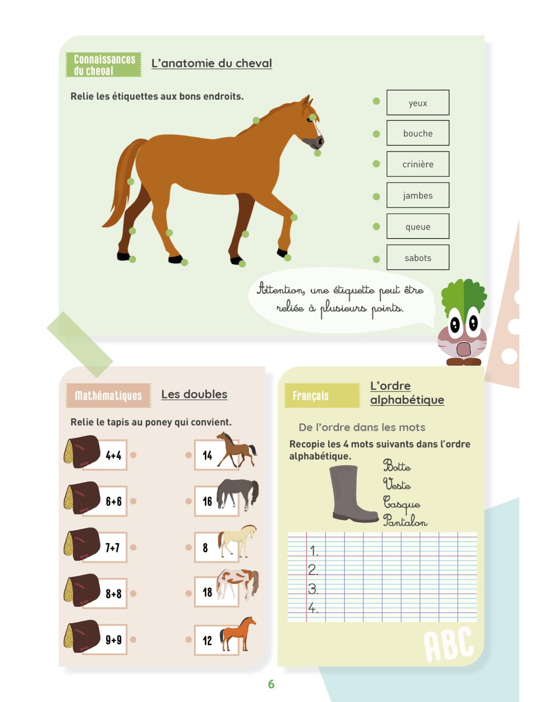 Mon cahier d'activités sur le thème du cheval - CP 3/4
