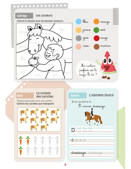Cahier d'activités sur le thème du cheval - Niveau Grande Section 3/4