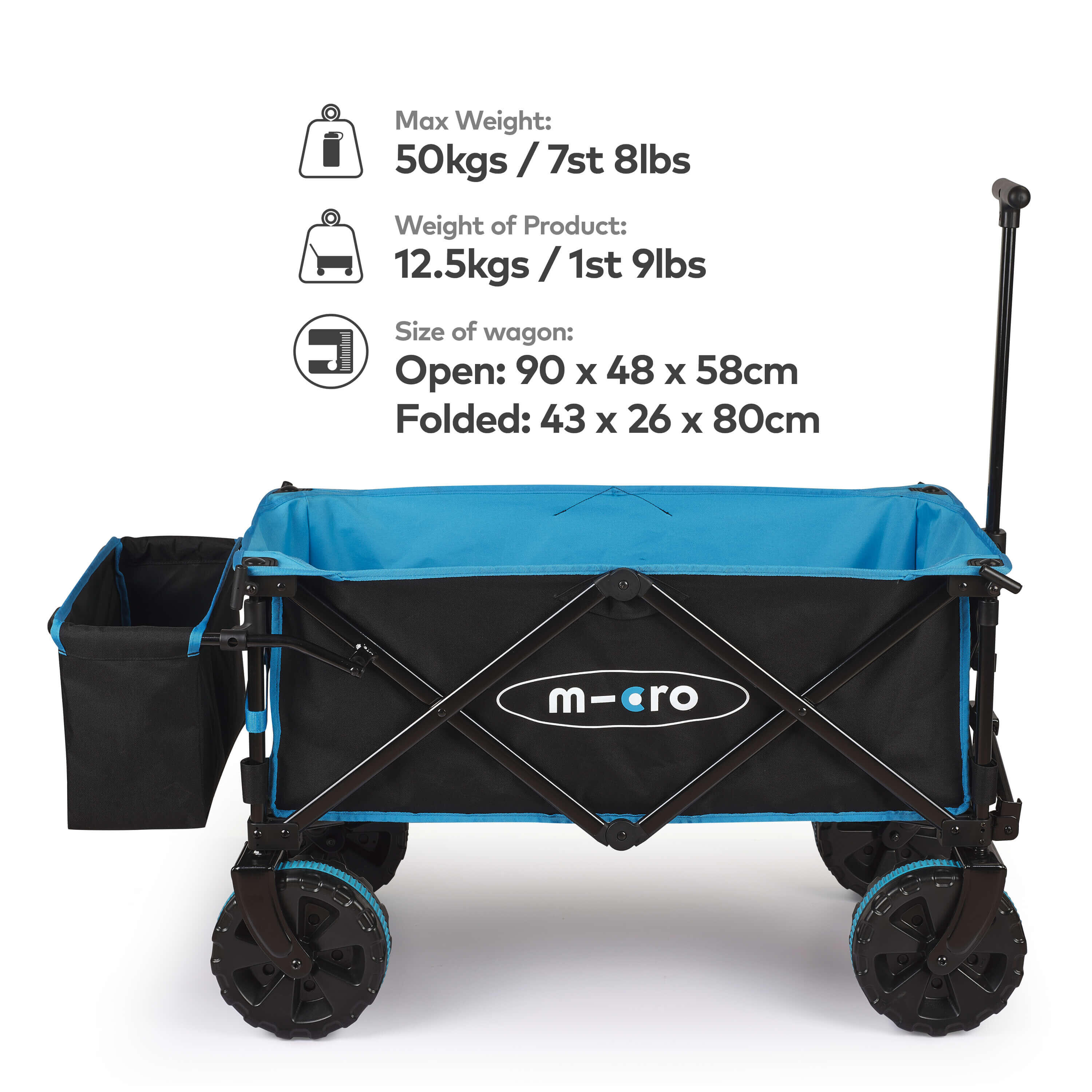 Pull Along Festival Wagon with Removable Sunroof: Black 6/7