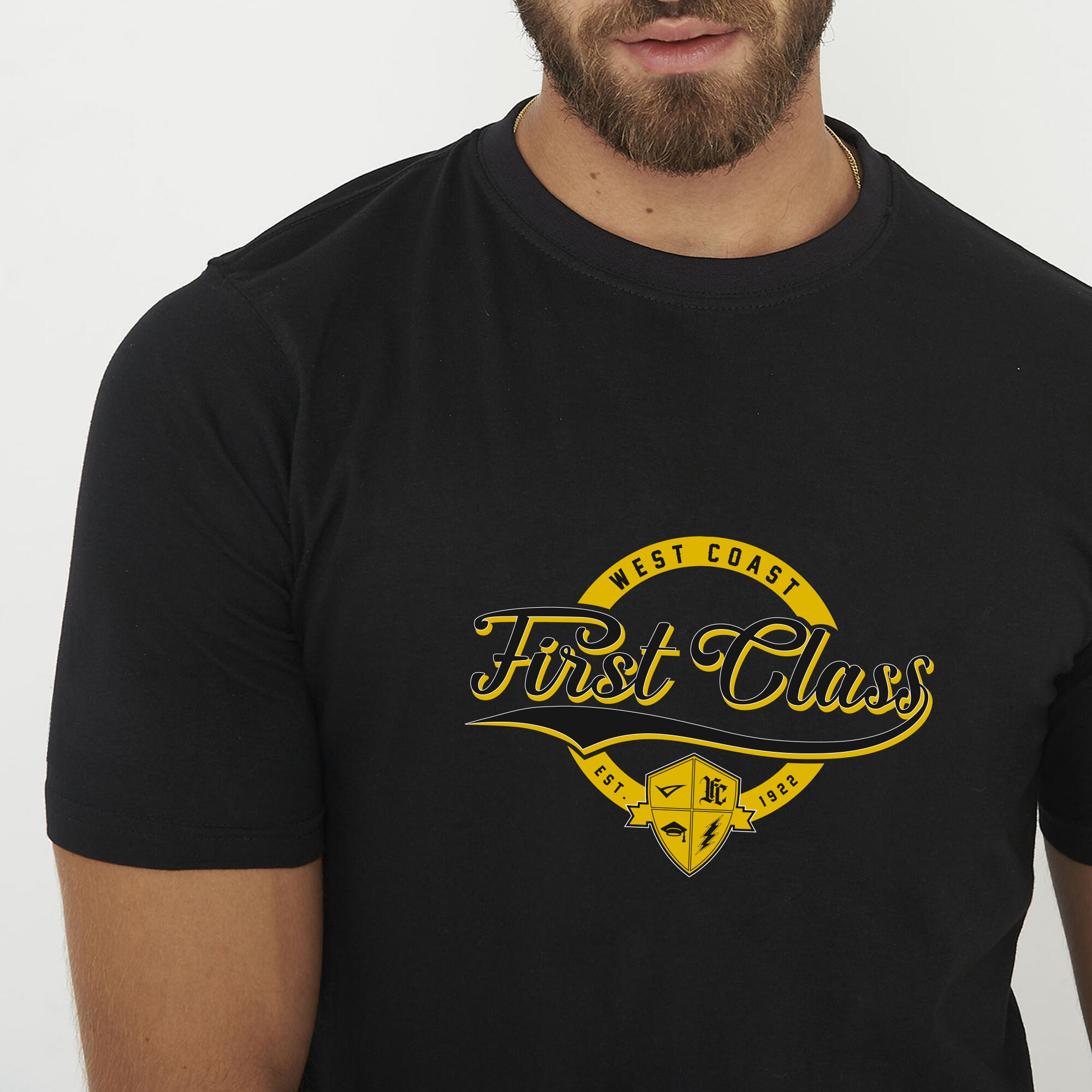 T-shirt in cotone FIRST CLASS bianca 4/6