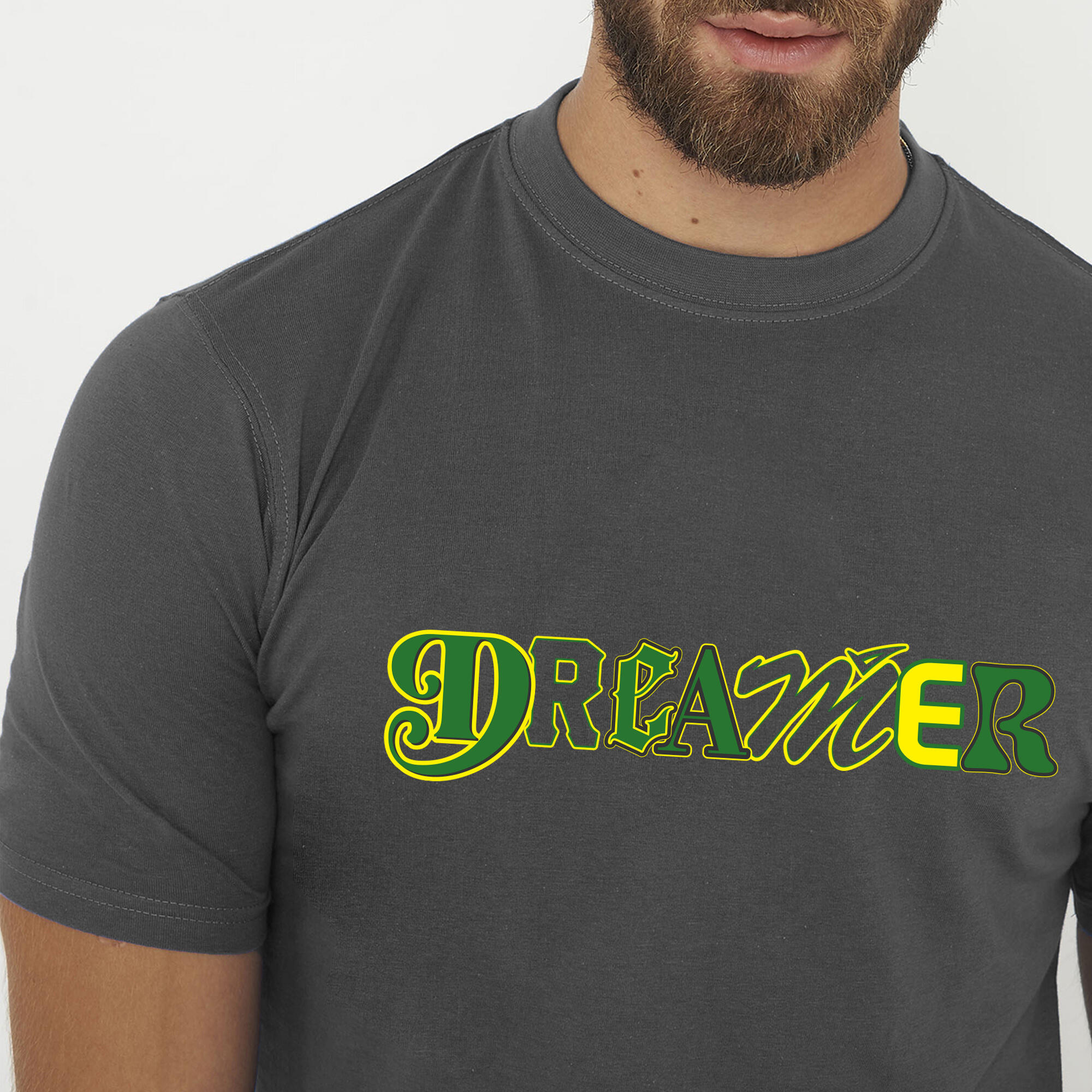 T-shirt aus Baumwolle DREAMER dunkelgrau 4/6