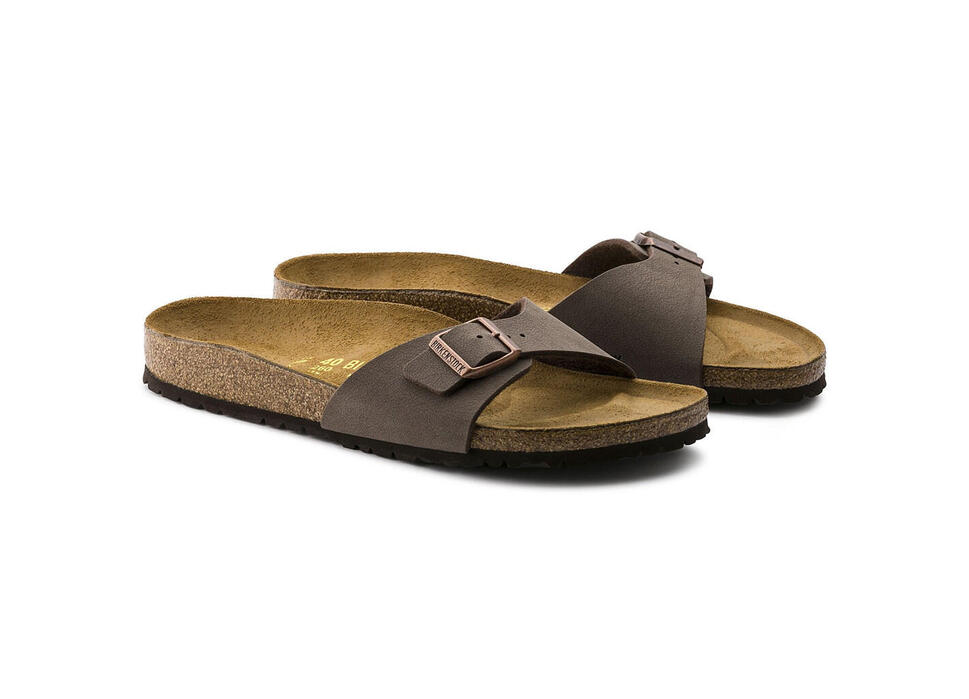 Brązowe Kapcie Birkenstock Madrid Damskie
