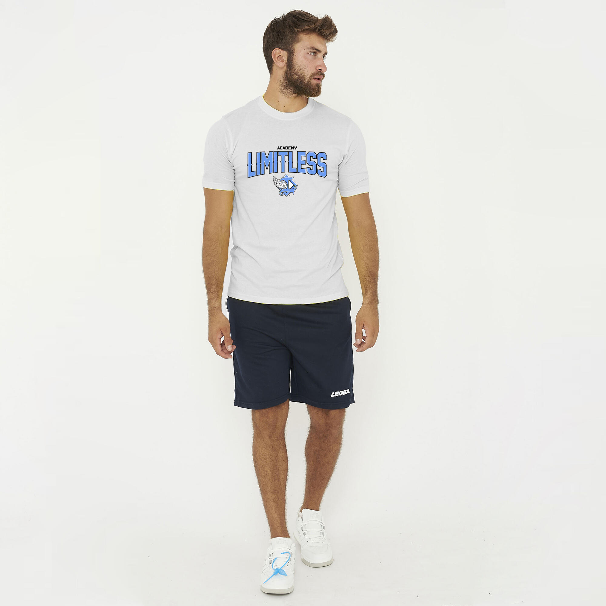 T-shirt in cotone da uomo LIMITLESS bianca 4/6