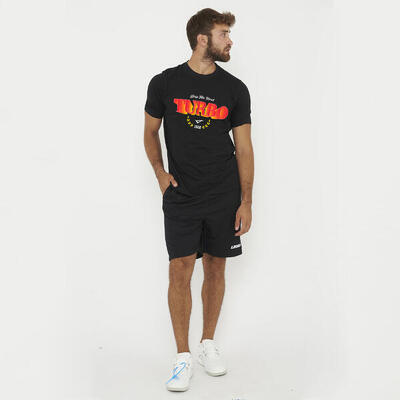 Zwarte turbo t-shirt van katoen