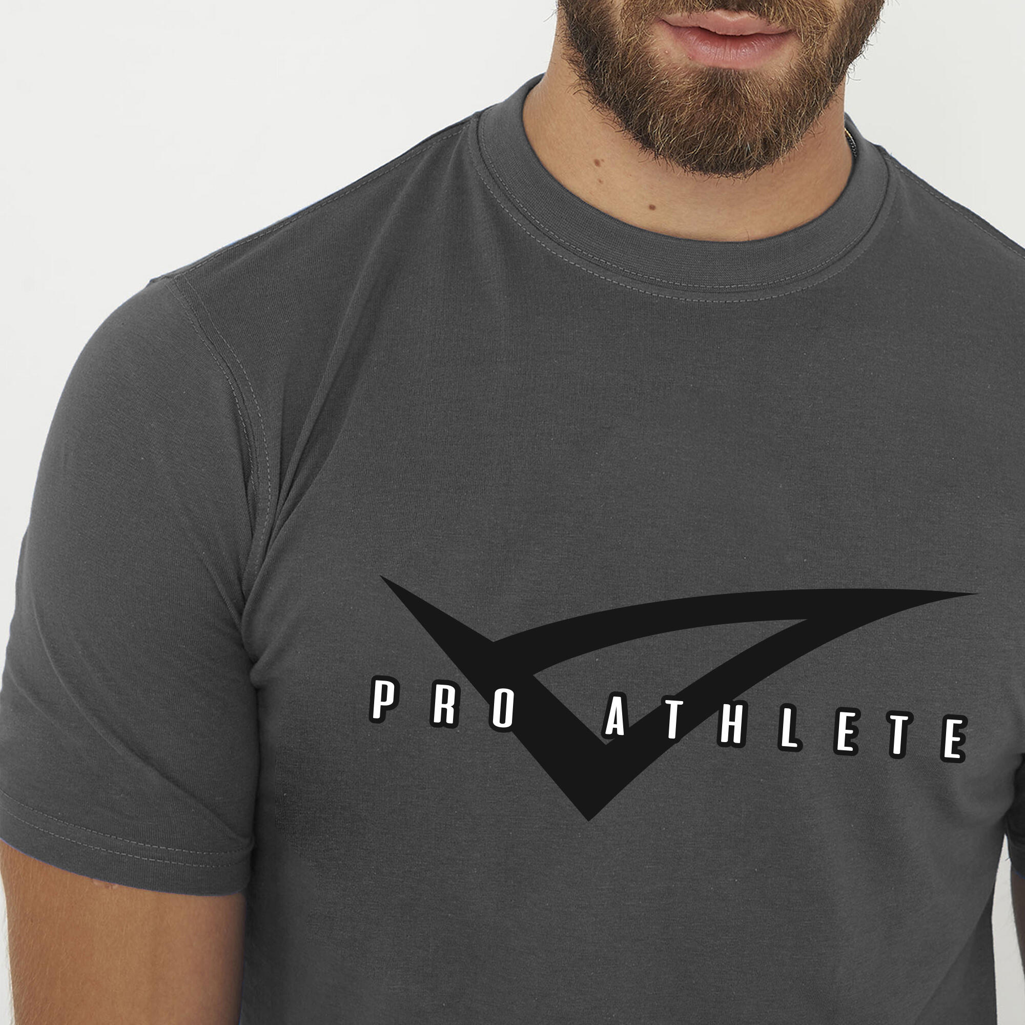 T-shirt in cotone da uomo ATHLETE grigio scuro 3/6