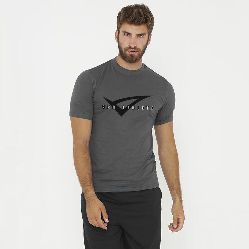 t-shirt athlete adulto grigio