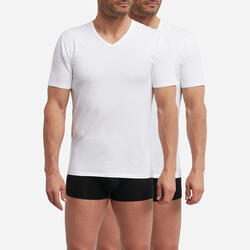 Lot de 2 t-shirts homme thermorégulateur coton col V