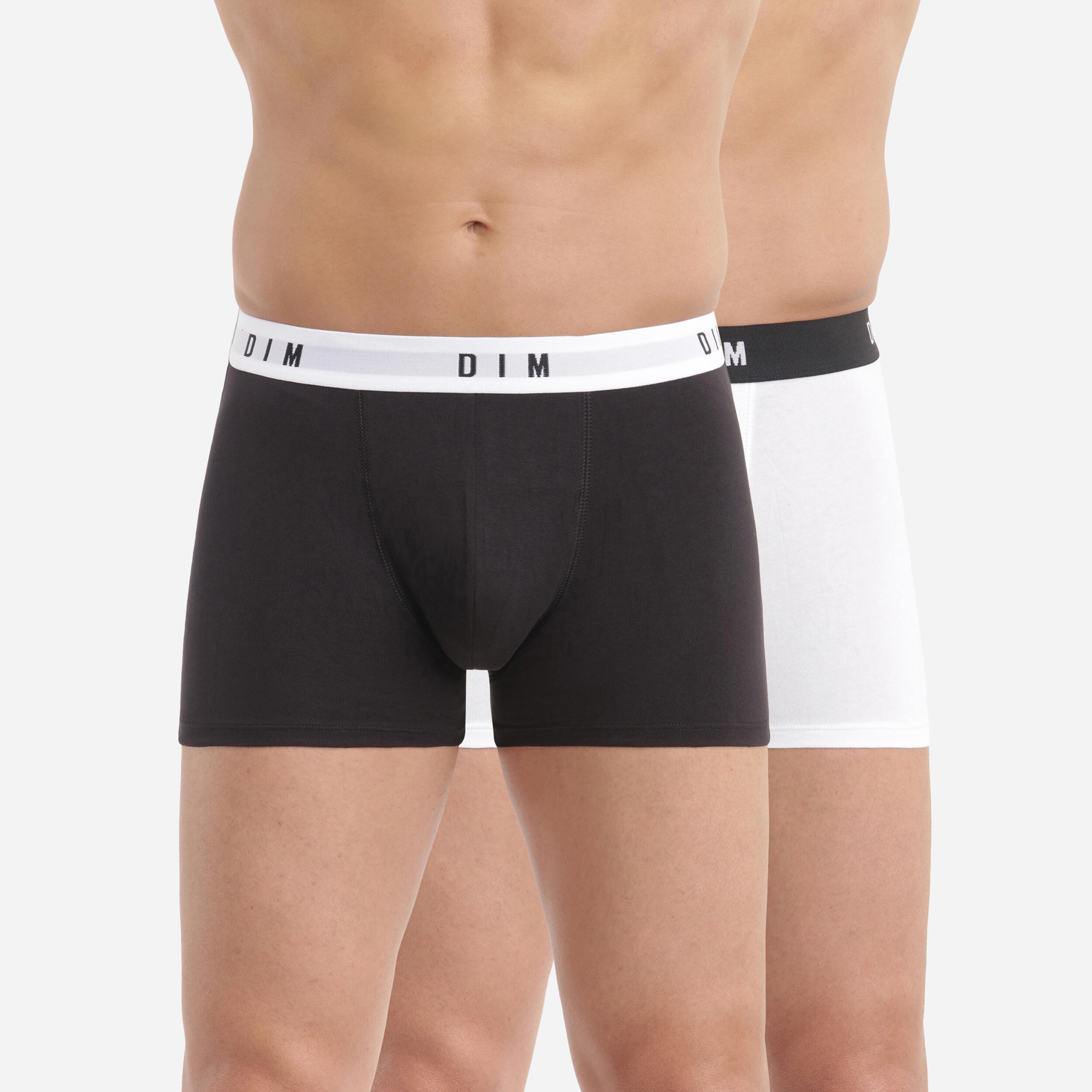 Dim - Lot De 2 Boxers Homme Coton Originals - Caleçon - Blanc|noir - S - Decathlon
