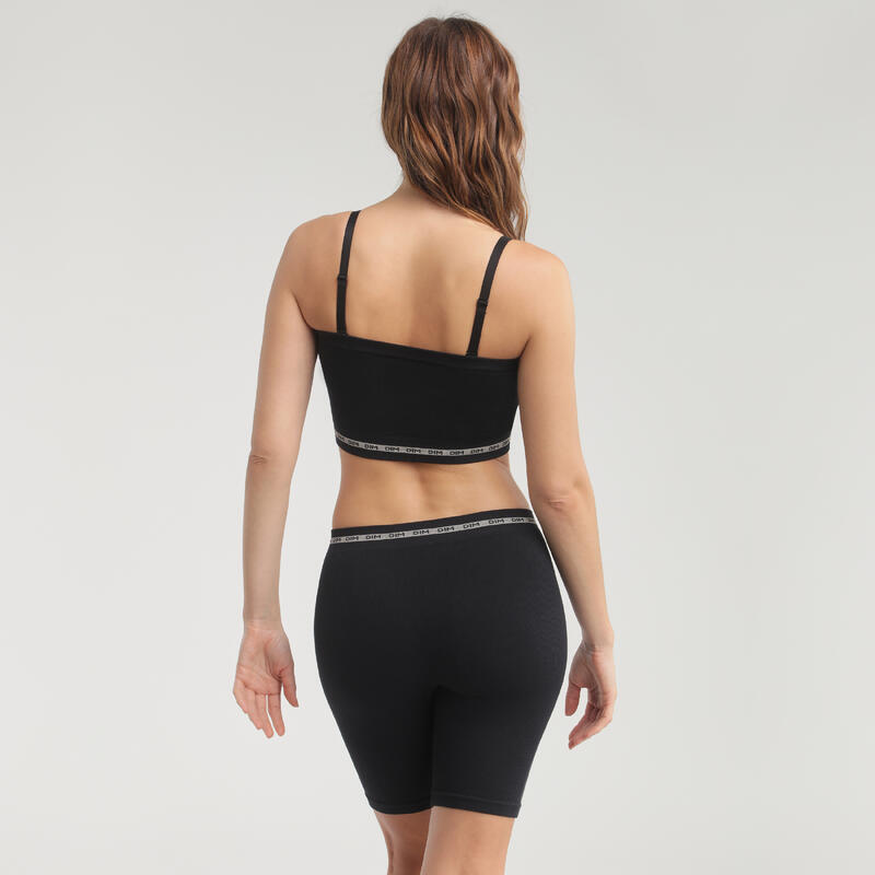 Cycliste femme en microfibre côtelée Icons Seamless
