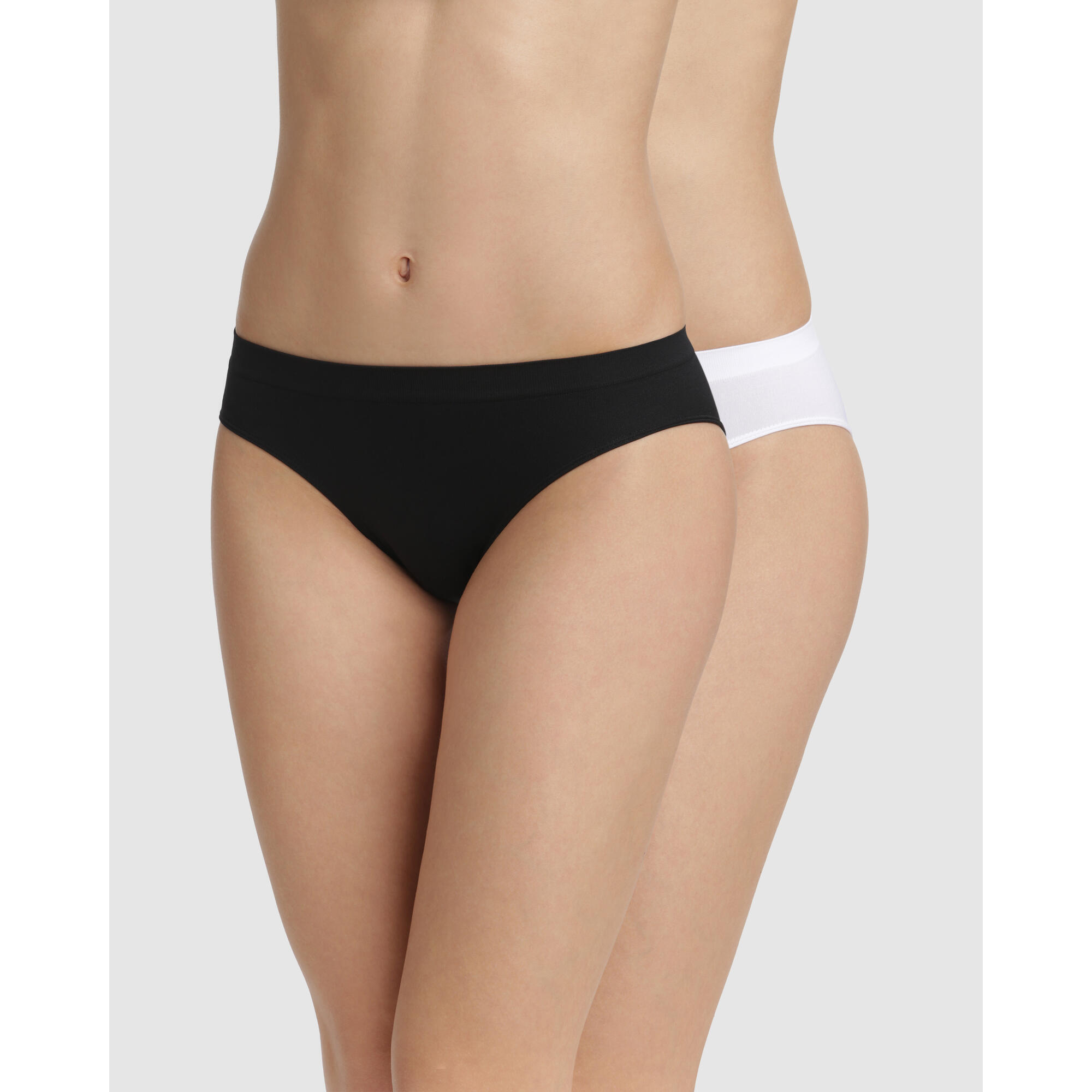 Dim - Lot De 2 Slips Femme Sans Couture Ecodim Microfibre - Culotte - Blanc|multicolore|noir - 42 M/l - Decathlon