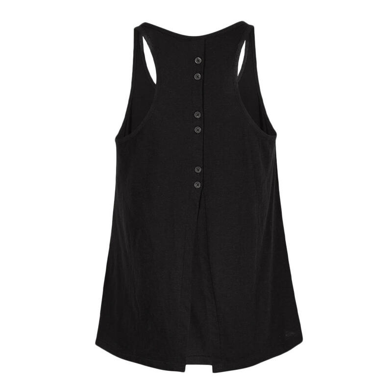 Maiou O'NEILL, Button Back Tanktop, Negru, Femei