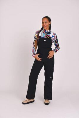 Pantaloni con pettorina Yeh Girl neri