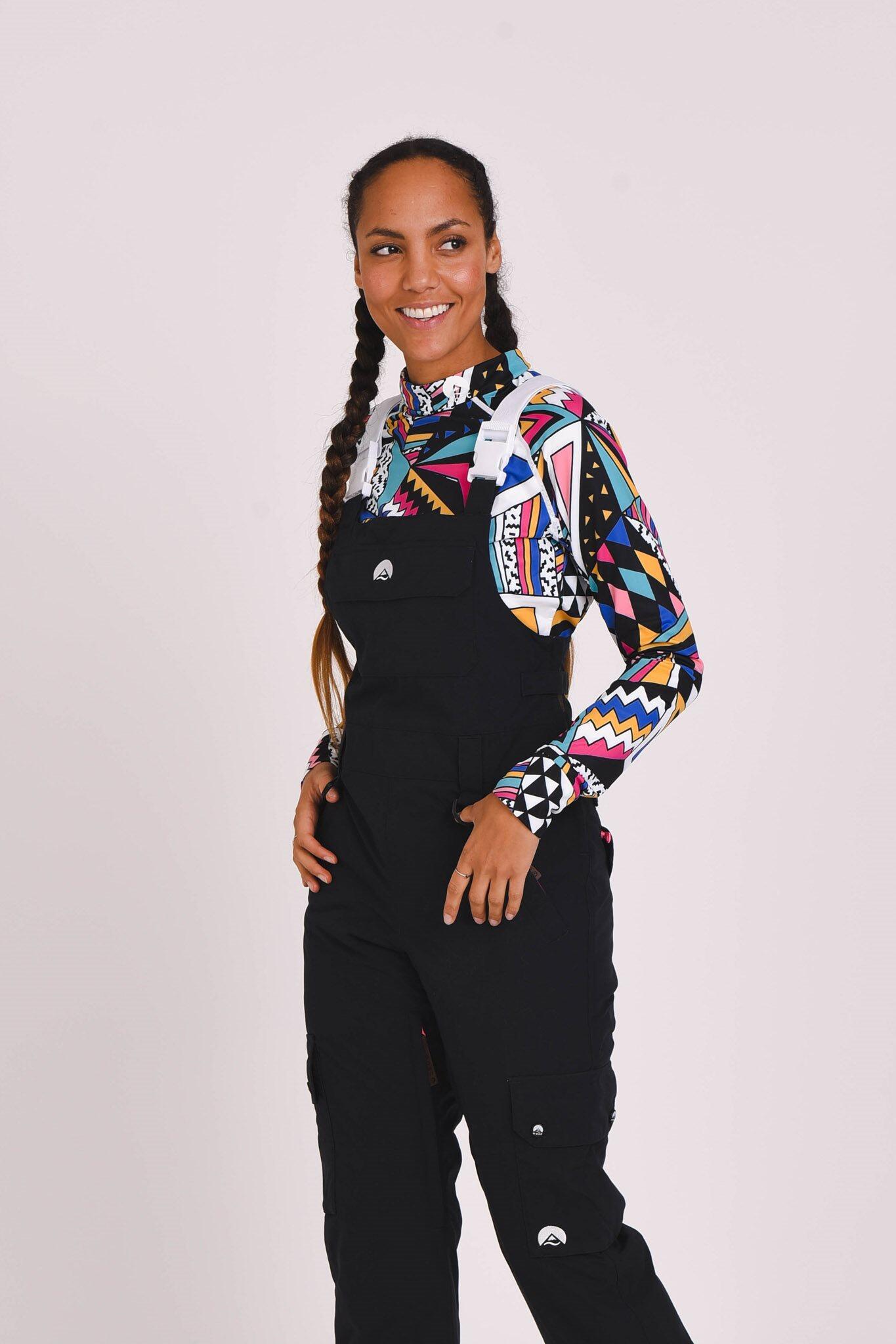 Pantaloni con pettorina Yeh Girl neri 2/7
