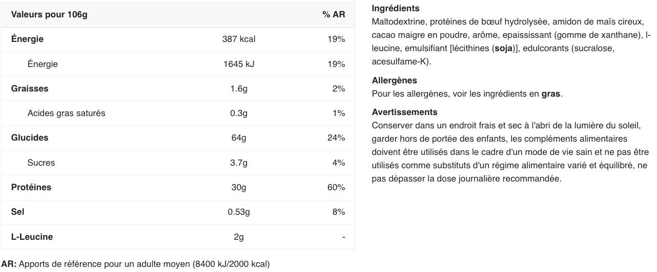Hard gainer - 100% Beef Muscle - Cioccolato 3180g 2/5