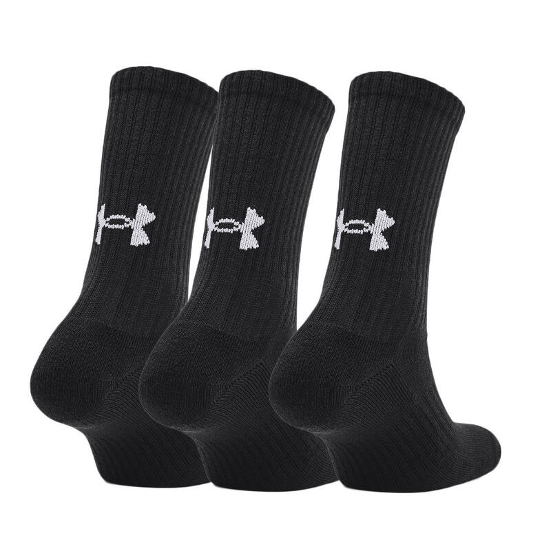 MEDIAS Under Armour Core Crew 3PK, Negro, Unisexo