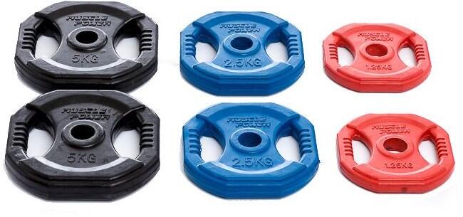 Disco de pesas para aerobic - 30 mm - 2,5 kg - Azul - Por pieza 2/2