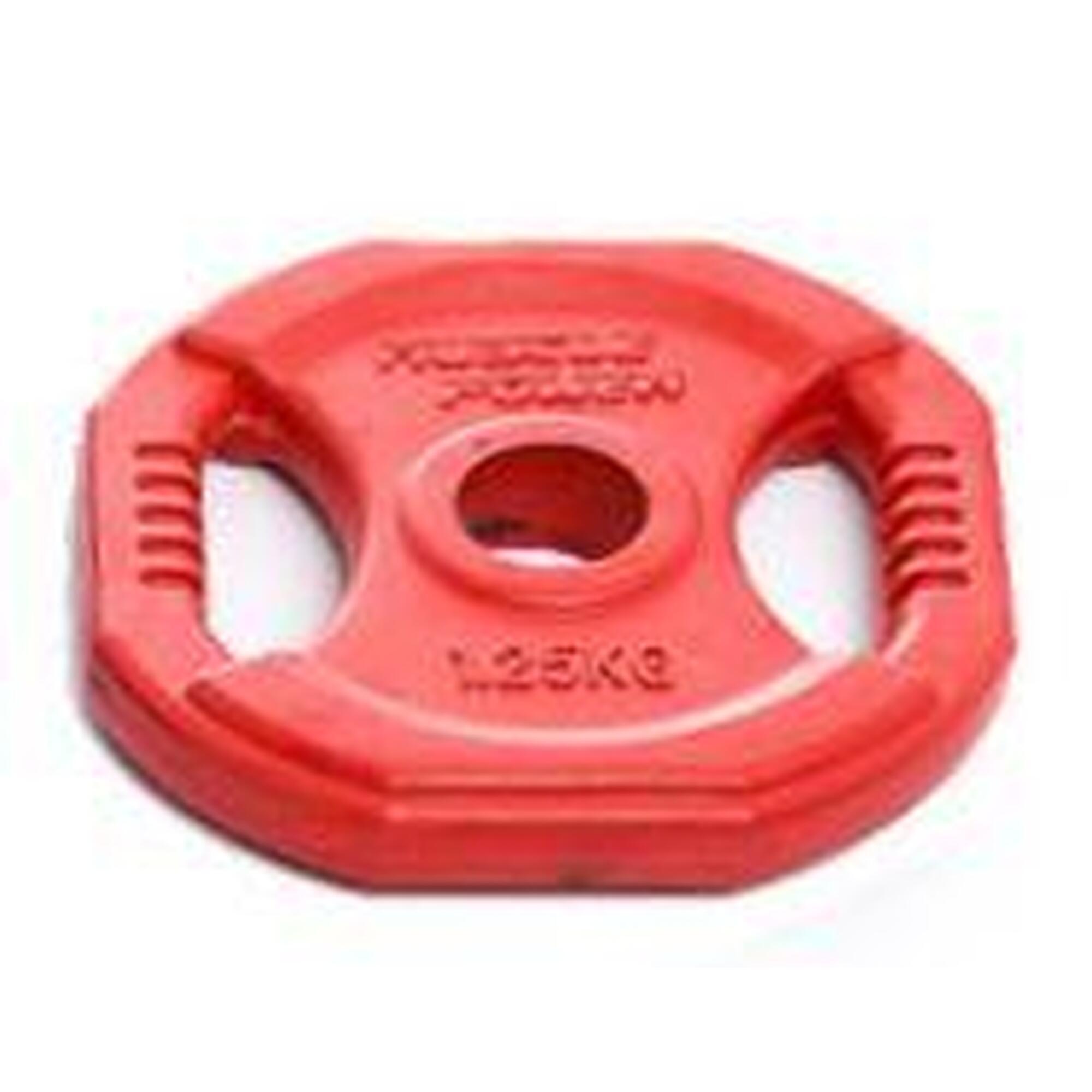 Muscle Power - Disque De Poids D'Aérobic - 30 Mm - 2,5 Kg - Bleu - Par Pièce - Poids De Musculation - Rouge - 1,25 Kg - Decathlon