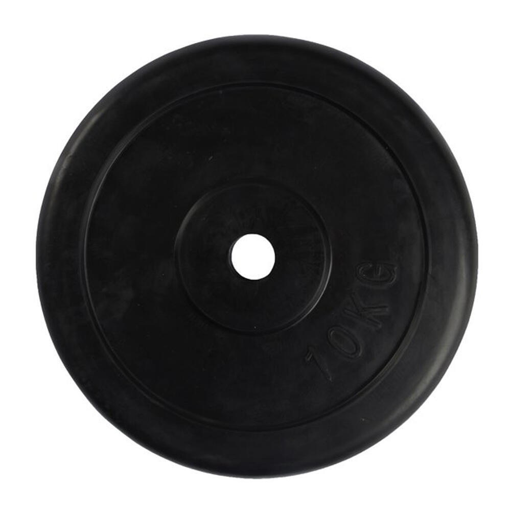Virtufit - Disque De Poids En Caoutchouc - Poids De Poids - 30 Mm - 10 Kg - Poids De Musculation - Noir - 10 Kg - Decathlon