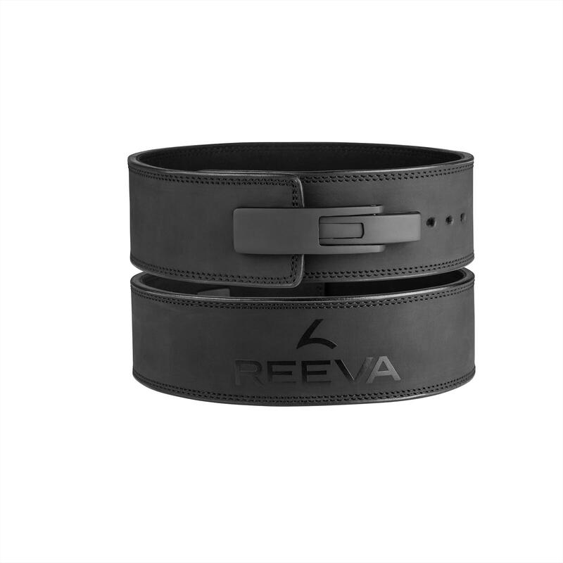 Ceinture de force - Cuir de buffle - Ceinture de musculation - Noir