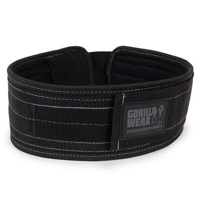 4 Inch Nylon Cintura di sollevamento - Nero/Grau