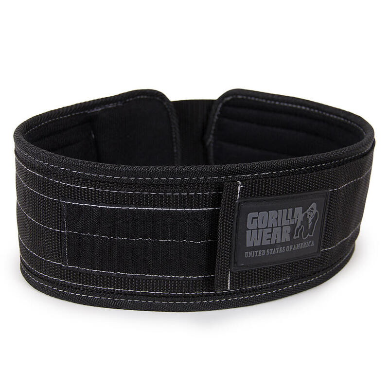 4 Inch Nylon Lifting Belt - Black/Gray - S/M