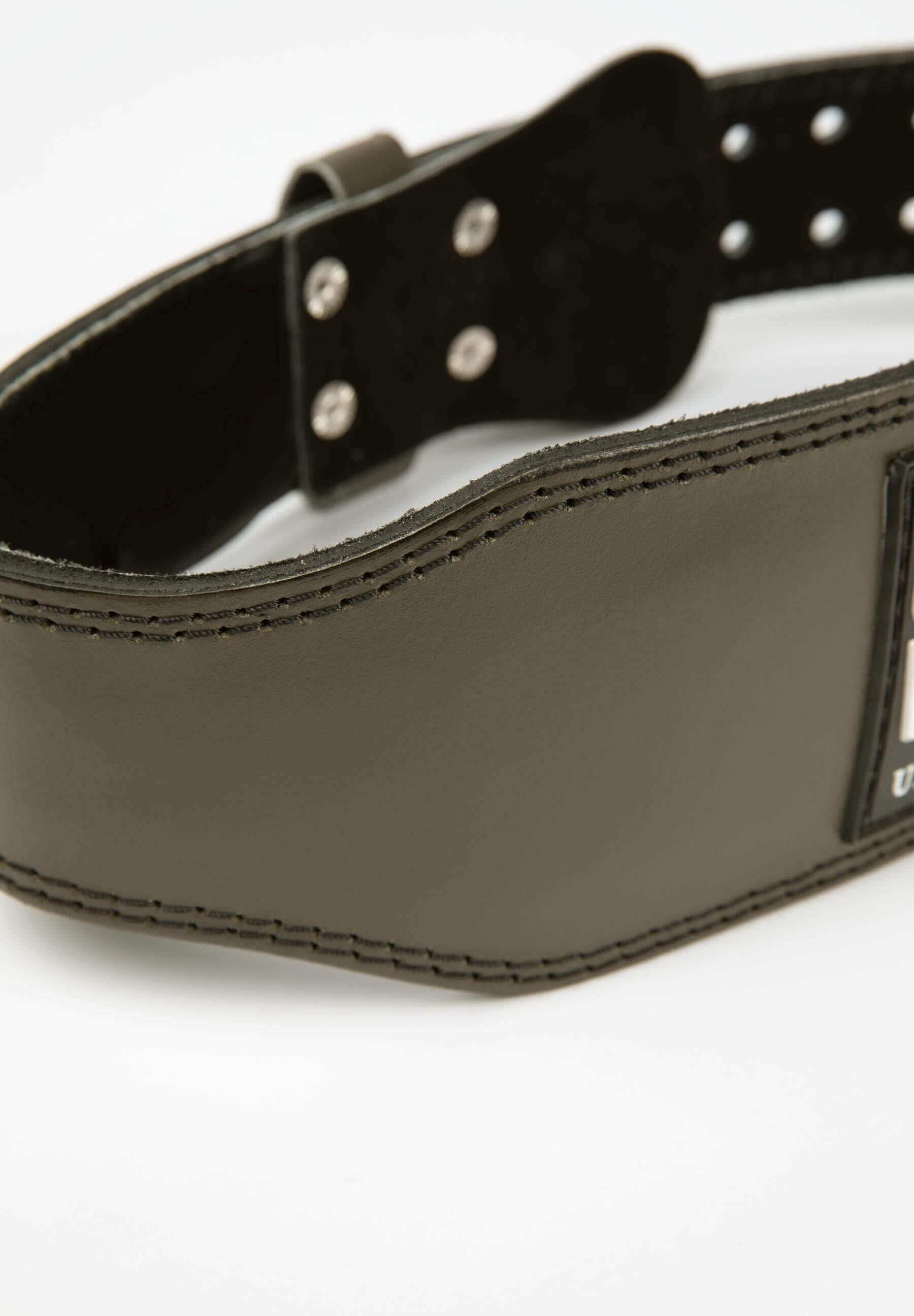 Gorilla Wear Couro acolchoado de 4 pol. Cinto de elevação - Exército Verde 3/6