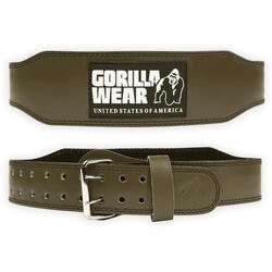 Cuir rembourré de 4 pouces Ceinture de levage - armée verte