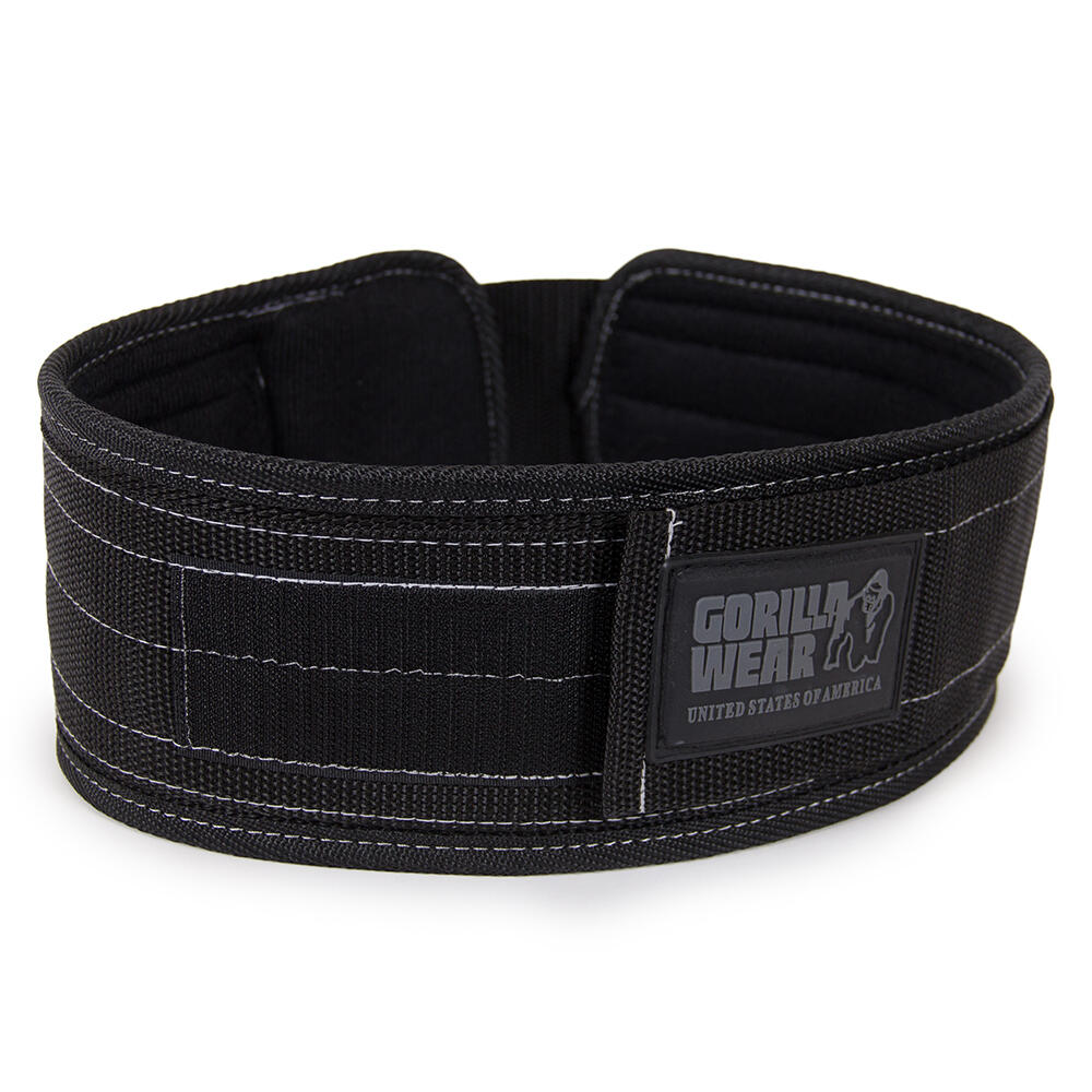 GORILLA WEAR Gorilla Wear 4 Inch Nylon Cinto de elevação - Preto/Cinzento